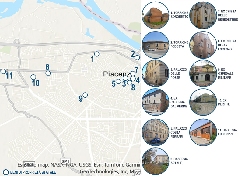 Mappa immobili Piacenza