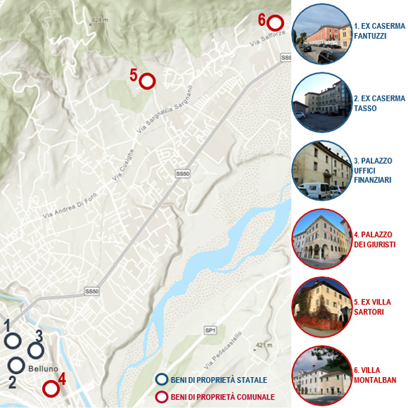 Mappa immobili Belluno