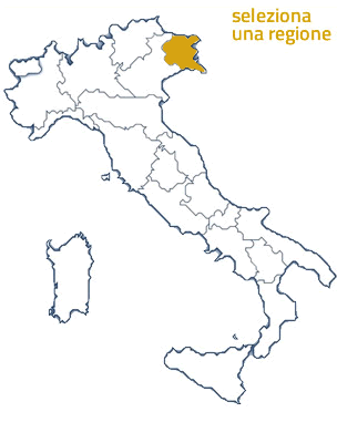Cartina dell'Italia con mappatura delle regioni